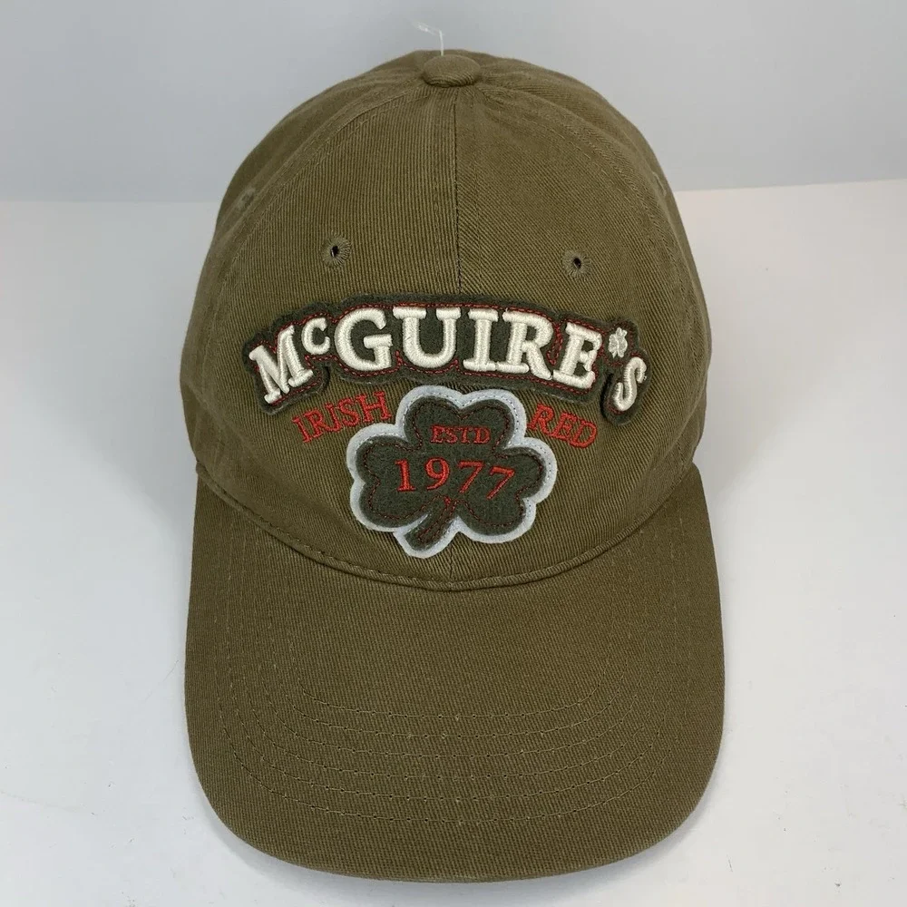 McGuires Irish Red Hat 1977 Brew Master Brown Adjustable OSFM Baseball Cap